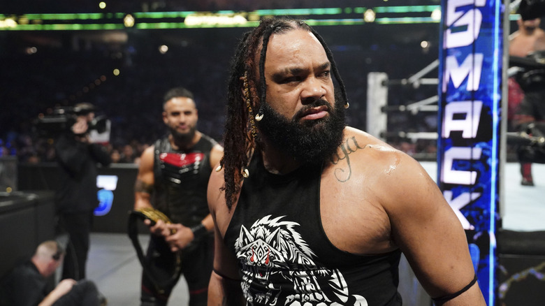 Jacob Fatu in action during "WWE SmackDown"