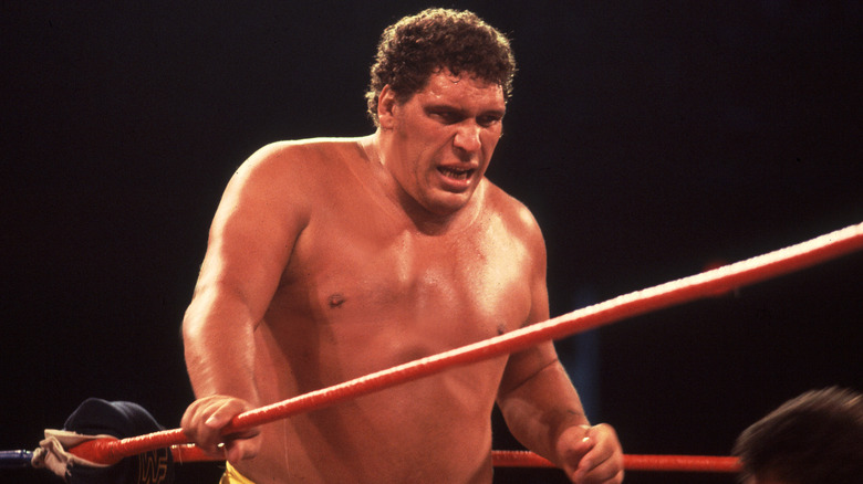 Andre the Giant, not rocking the double straps