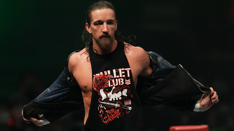 Jay White enters the ring during the New Japan Pro-Wrestling at Hokkaido Prefectural Sports Center on February 04, 2023 in Sapporo, Hokkaido, Japan.