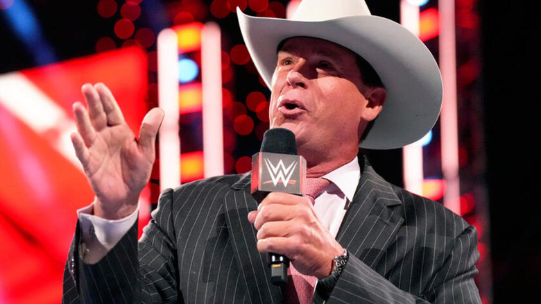 John "Bradshaw" Layfield talking