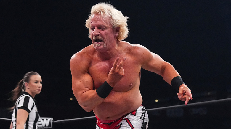 Jeff Jarrett strutting in AEW