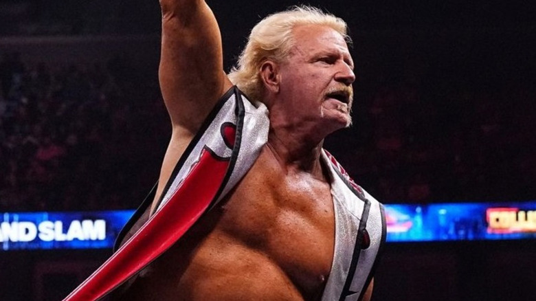 Jeff Jarrett raising his arm