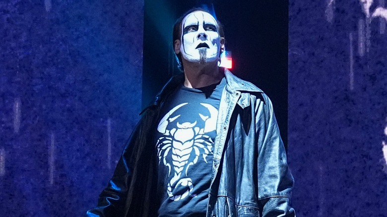 Sting during AEW Revolution 2024