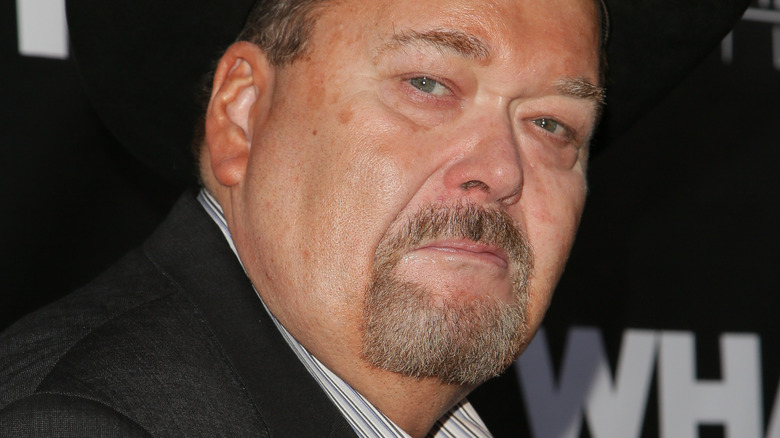 Jim Ross looking at the camera