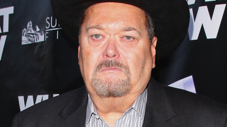 Jim Ross attends an event