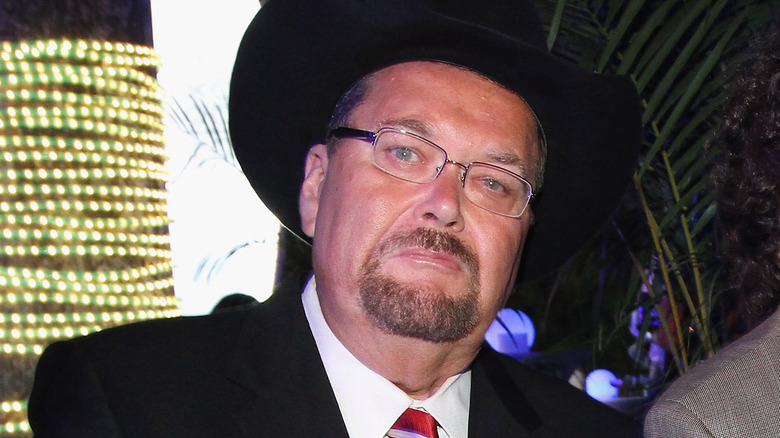 Jim Ross wearing a cowboy hat