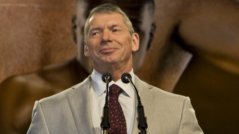 Vince McMahon smiles