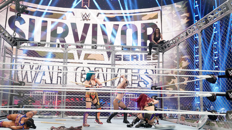The WWE women's division competing in WarGames