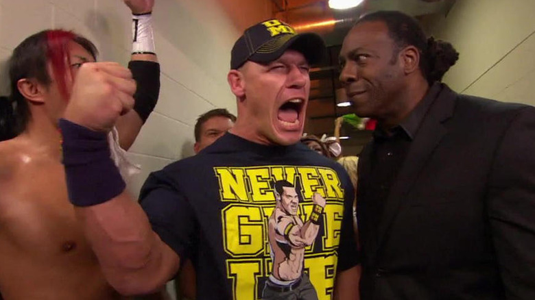 Cena vowing to do it "for Santa" backstage