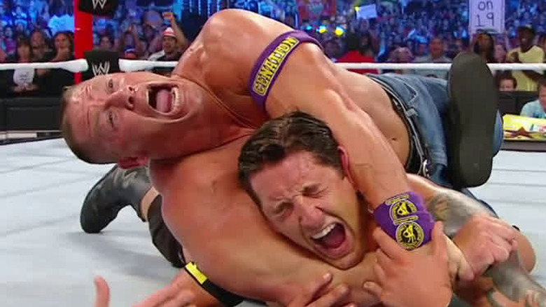 John Cena choking out Wade Barrett