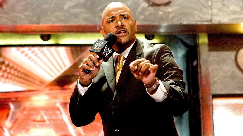 Jonathan Coachman talking into a microphone