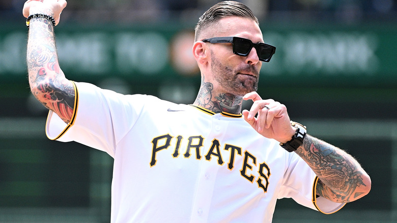 Corey Graves throws out a first pitch