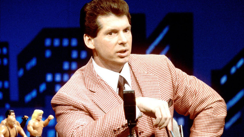 Vince McMahon red suit