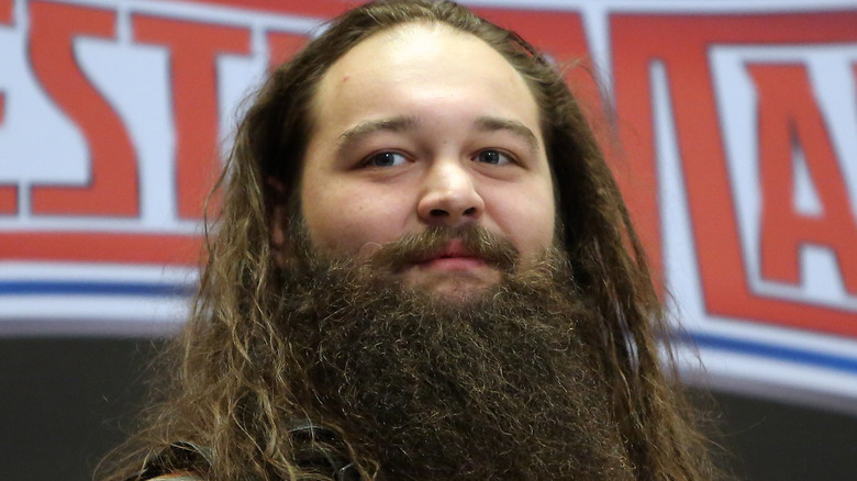 Bray Wyatt representing WWE at the 2016 NYSE opening bell