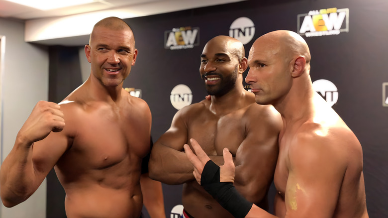 SoCal Uncensored posing backstage in AEW