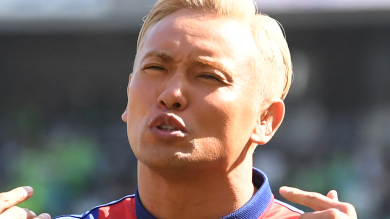 Kazuchika Okada squints