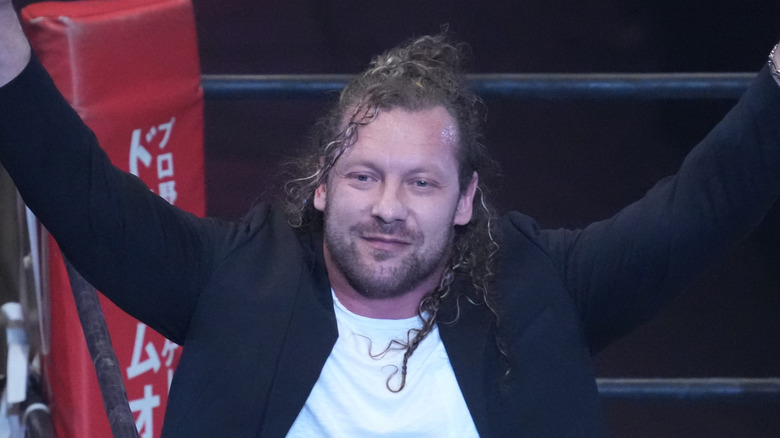 Kenny Omega looks on during the New Japan Pro-Wrestling at Edion Arena Osaka on November 04, 2024 in Osaka, Japan.