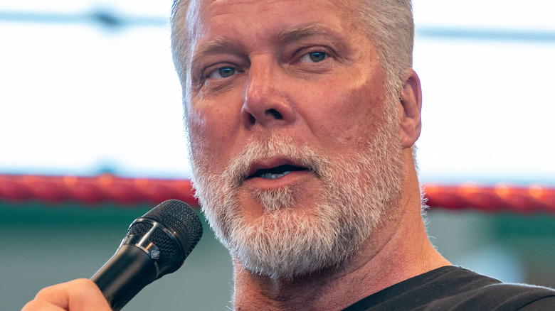 Kevin Nash being interviewed 