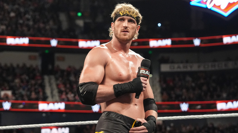 Logan Paul in the ring in WWE