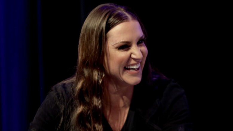 Stephanie McMahon finds something funny