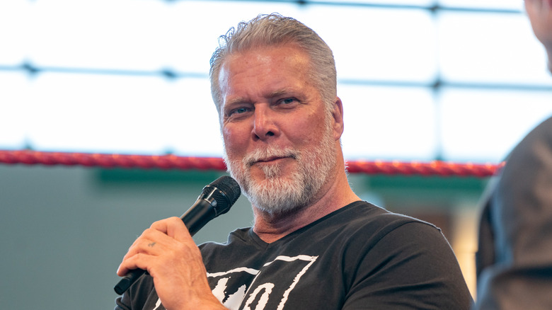 Kevin Nash getting ready to shoot on Logan Paul