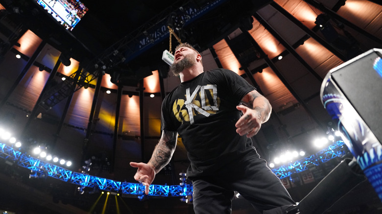 Kevin Owens makes his entrance in Madison Square Garden