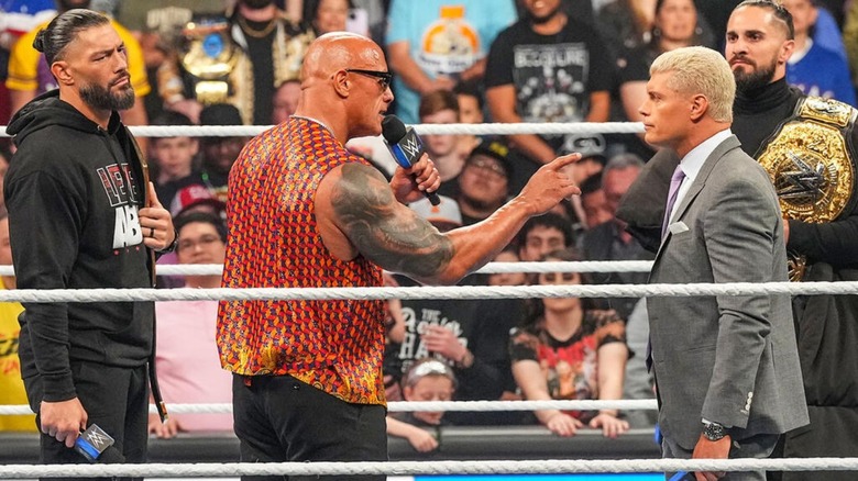 The Rock cuts a promo on Cody Rhodes 