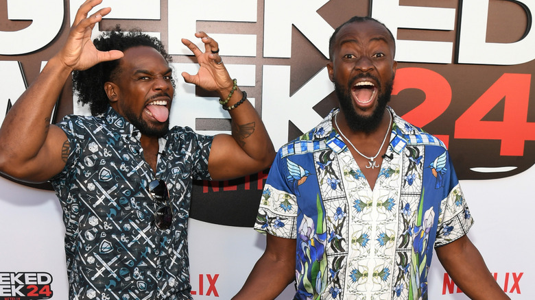 Xavier Woods and Kofi Kingston attend the Netflix Geeked Week Live Presentation at The Eastern on September 19, 2024 in Atlanta, Georgia