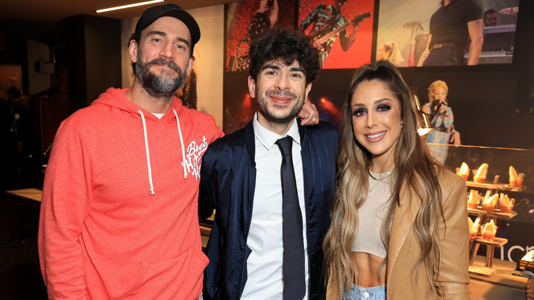 CM Punk with Tony Khan and Britt Baker