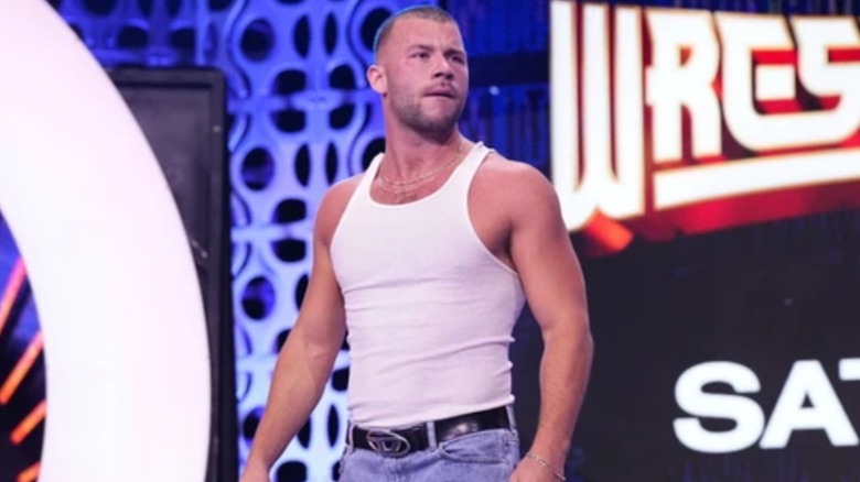 Daniel Garcia looks out into the crowd before announcing he'll remain in AEW