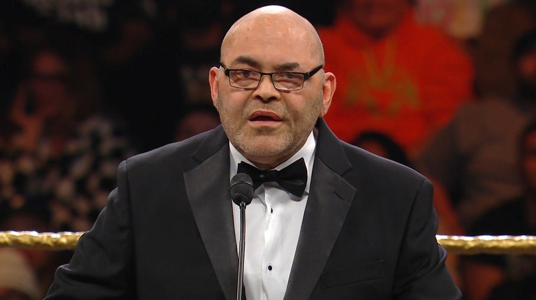 Konnan inducting Rey Mysterio at 2023 WWE Hall of Fame