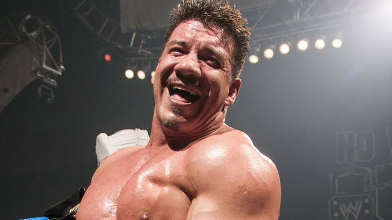 Eddie Guerrero is smiling