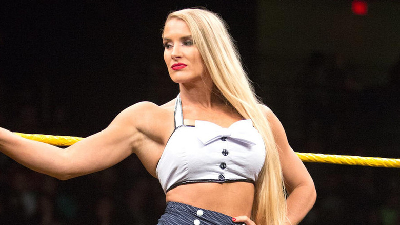 Lacey Evans looking unfazed