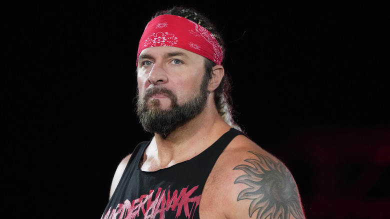 Lance Archer looks out into the crowd before his match. 