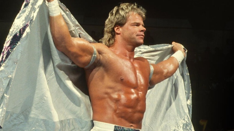 Lex Luger stands and poses