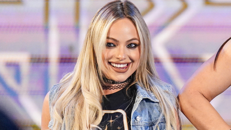 Liv Morgan making her way to the ring alongside Raquel Rodriguez during an episode of "SmackDown"