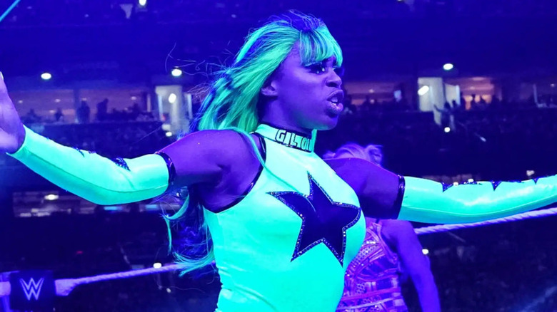 Naomi makes an emotional return to WWE in the 2024 women's Royal Rumble match.