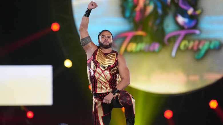 Tama Tonga enters the ring during the New Japan Pro-Wrestling～Wrestle Kingdom 18 in Tokyo Dome on January 04, 2024 in Tokyo, Japan.