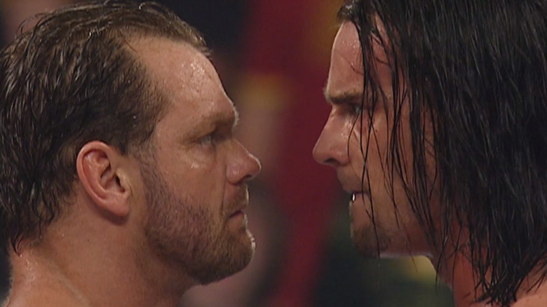 Benoit and Punk stare down