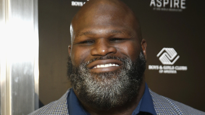 Mark Henry at a press event 