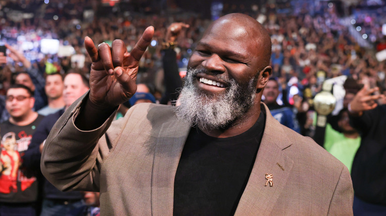 Mark Henry ringside during Saturday Night's Main Event