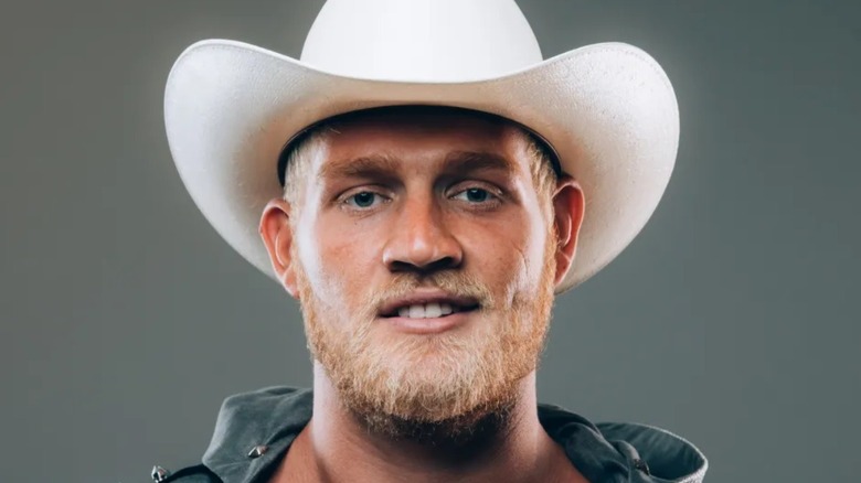 Marshall Von Erich wearing cowboy hat