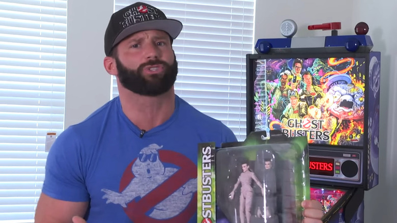 Zack Ryder holds Ghostbusters action figure