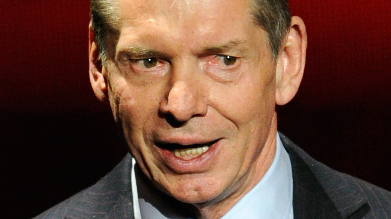 Vince McMahon at a press conference