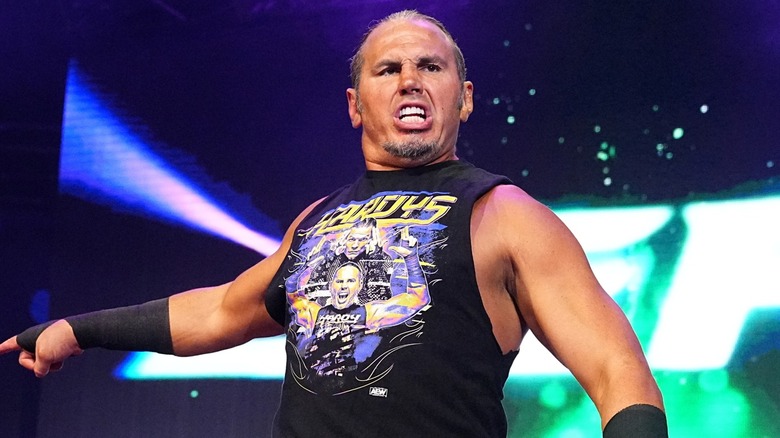 Matt Hardy making his way to the ring 