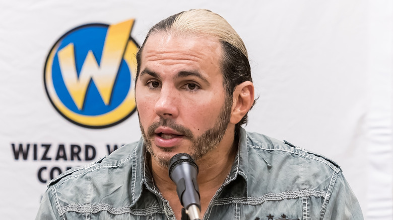 Matt Hardy at the podium