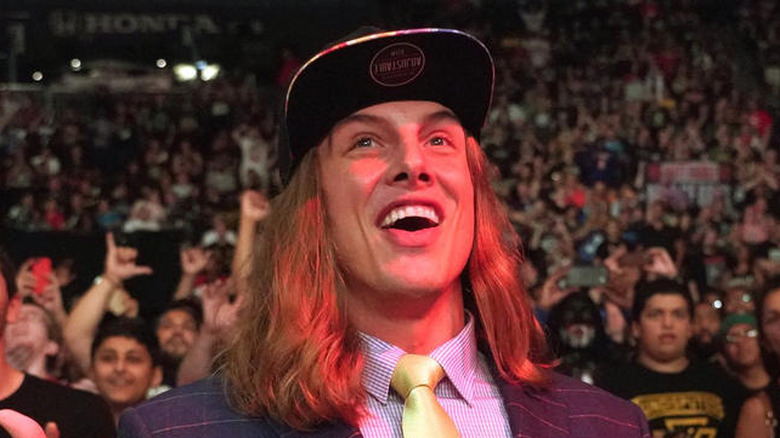Matt Riddle in the audience at a WWE event