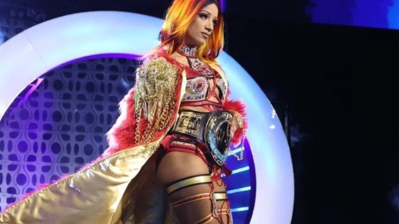 Mercedes Mone heads down to the ring to defend her TBS Championship on "AEW Dynamite."