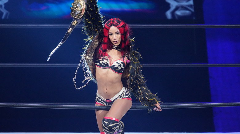 Mercedes Mone enters the ring during the Women's Pro-Wrestling "Stardom" - Allstar Grand Queendom 2023 at Yokohama Arena on April 23, 2023 in Yokohama, Kanagawa, Japan. 