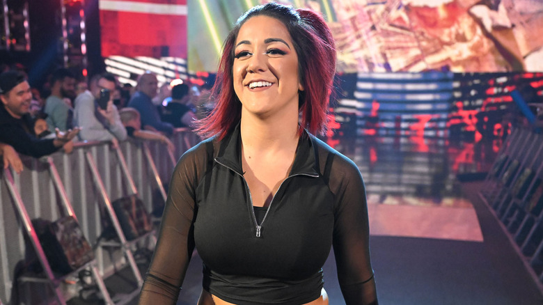 Bayley smiling